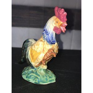 Vintage Ceramic Rooster Hen Figurine Farm Animal Statue Chicken 5" fighting